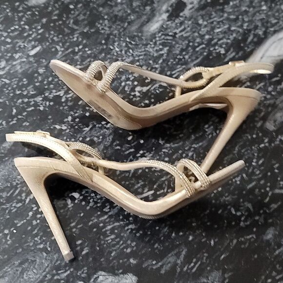 BRAND NEW BEBE STRAPPY HIGH HEEL STILETTOS RHINESTONES STRAP SANDAL - Picture 7 of 13